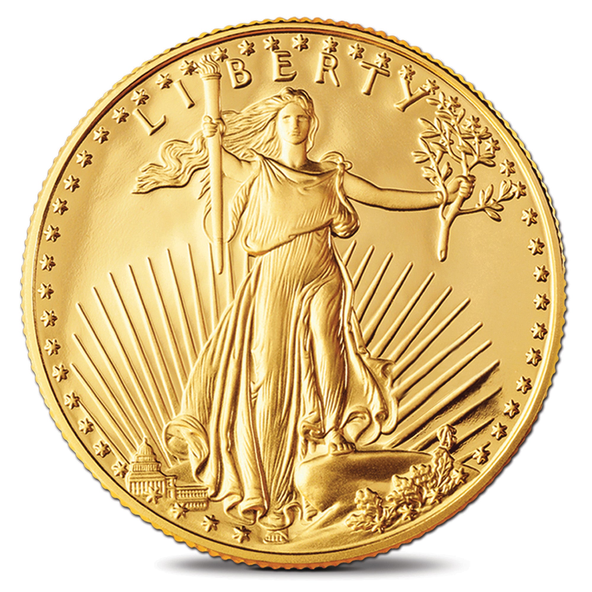 1/10 OZ $5 GOLD AMERICAN EAGLES.