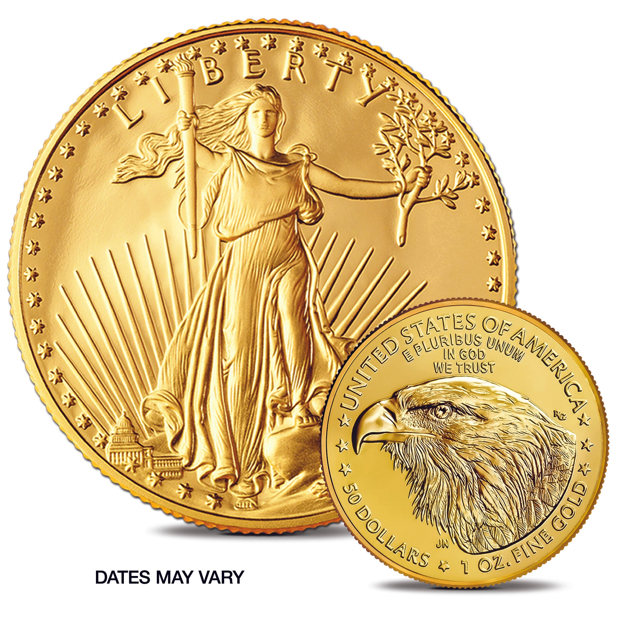 50 1 oz GOLD AMERICAN EAGLES AT COST