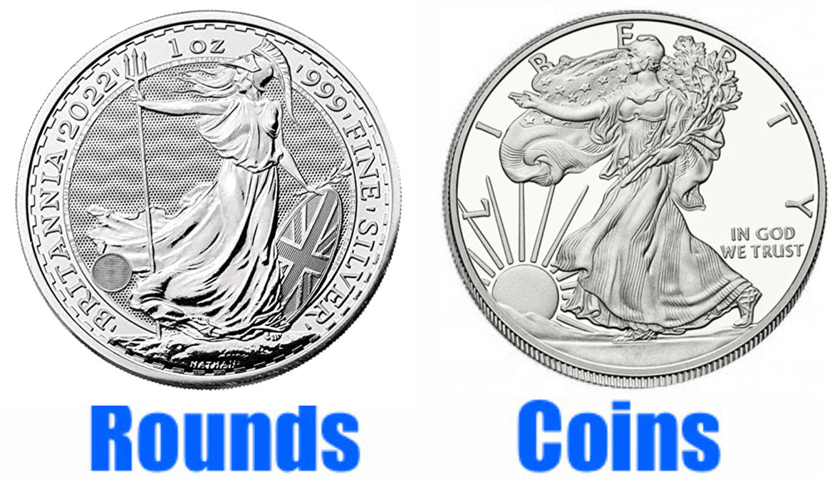 SILVER ROUNDS VS COINS: WHAT’S THE DIFFERENCE?