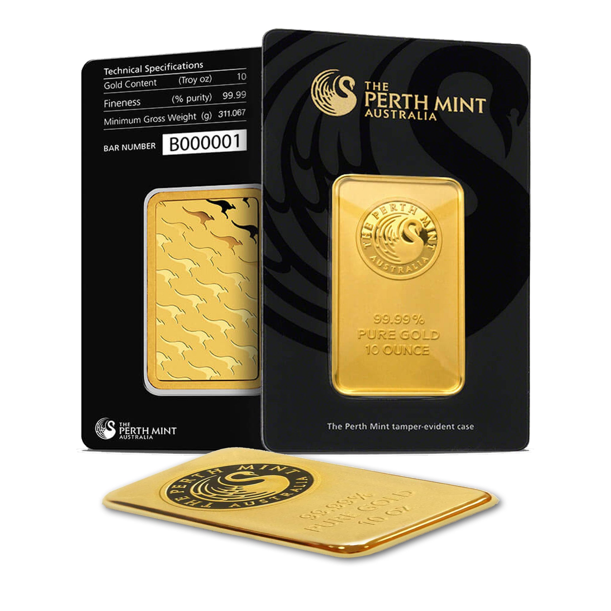 10 oz. Gold Bar (Various Mints)