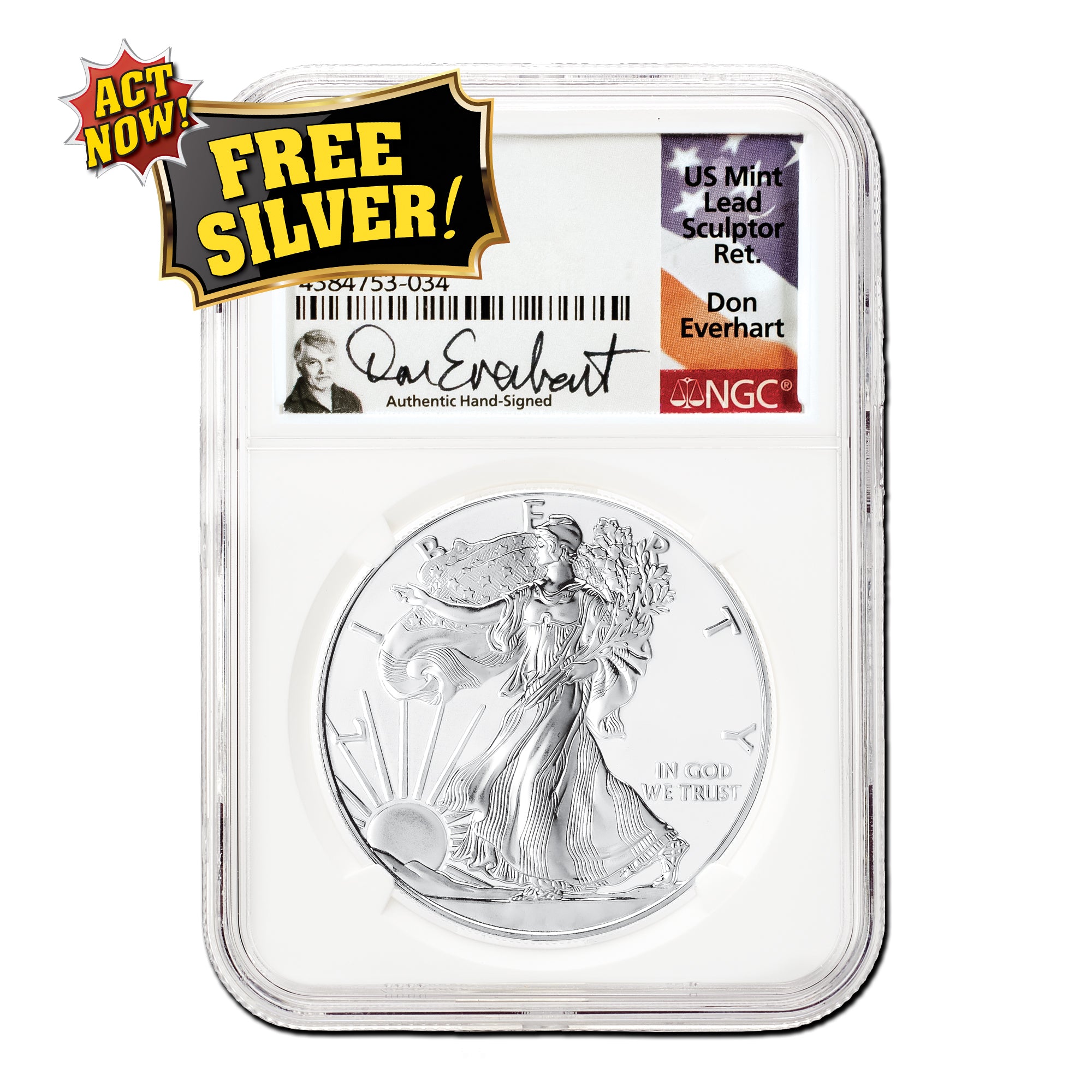 $50 GOLD EAGLE Only $2,325 with FREE SILVER